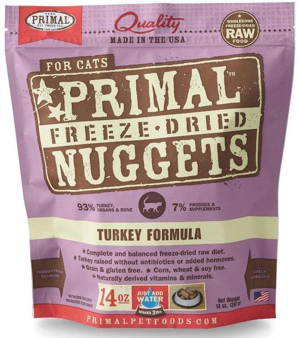 PRIMAL FREEZE DRIED NUGGETS GRAIN FREE TURKEY FORMULA CAT FOOD