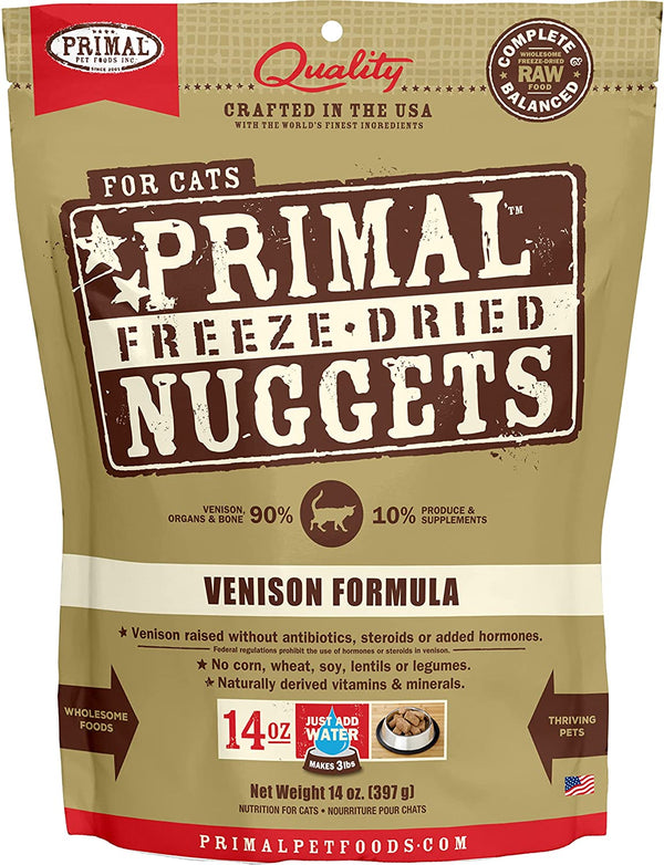 Primal™ Freeze Dried Raw Venison Formula Cat Nuggets 14oz