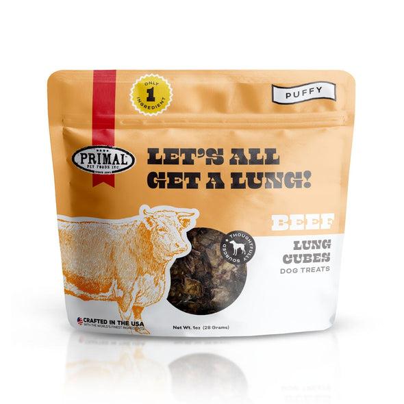 PRIMAL LET'S ALL GET A LUNG BEEF RECIPE TREATS FOR DOGS