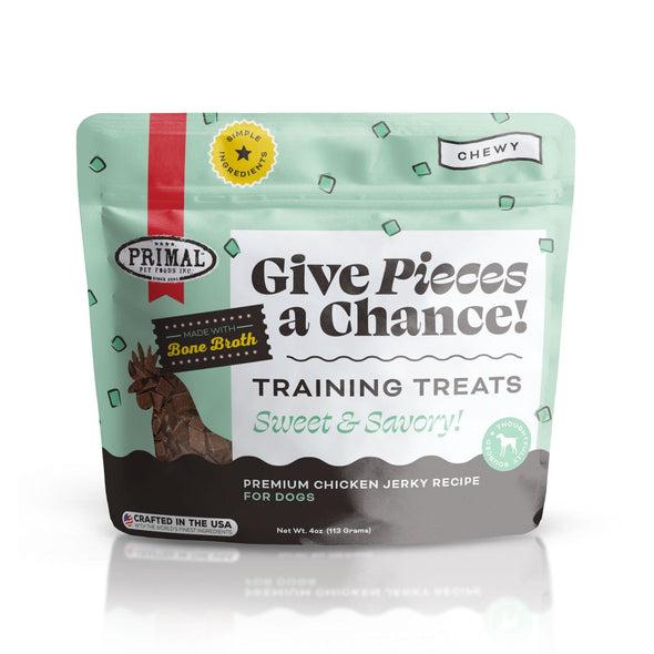 PRIMAL GIVE PIECES A CHANCE CHICKEN WITH BROTH RECIPE TREATS FOR DOGS