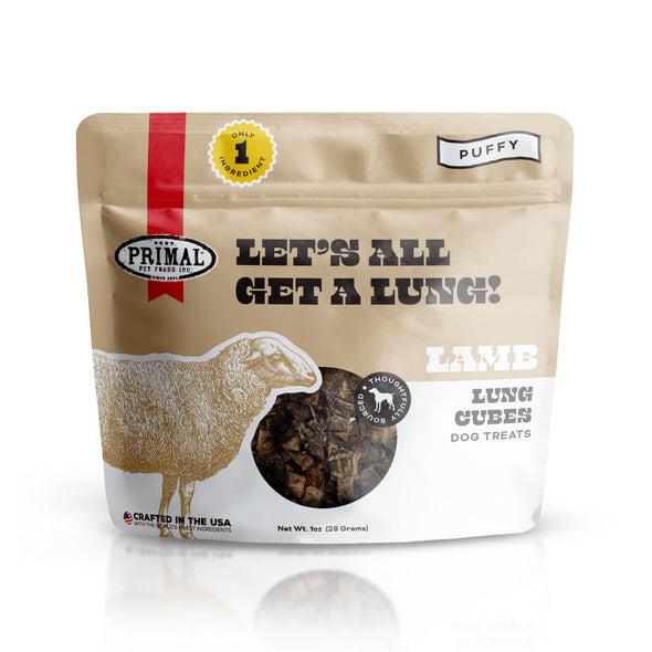 PRIMAL LET'S ALL GET A LUNG LAMB RECIPE TREATS FOR DOGS