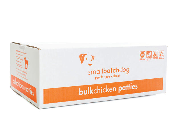 Smallbatch Chicken Frozen Raw Patties Dog Food, 18 lb