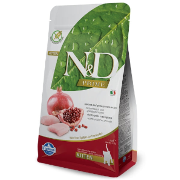 Farmina Prime N&D Natural and Delicious Grain Free Kitten Chicken & Pomegranate Dry Cat Food