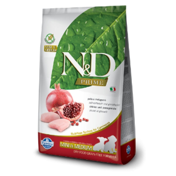 Farmina N&D Prime Natural & Delicious Grain Free Mini & Medium Puppy Chicken & Pomegranate Dry Dog Food