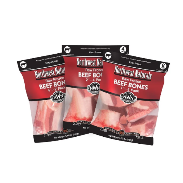 Northwest Naturals Meaty Bones Grain-Free Raw Frozen Beef Bones Dog Food