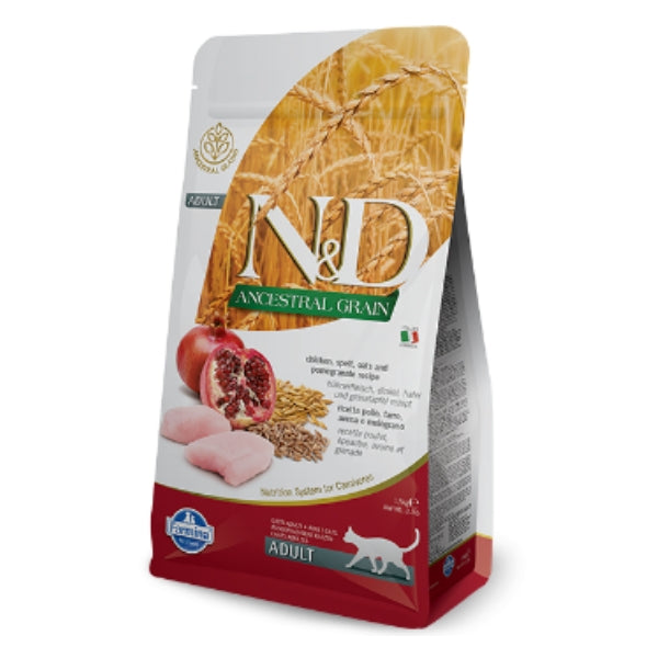 Farmina N&D Natural & Delicious Low Grain Adult Chicken & Pomegranate Dry Cat Food
