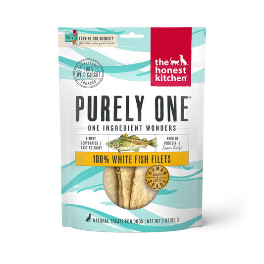 Honest Kitchen Purely One 100% White Fish Filets 3 oz